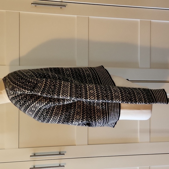 Lauren Ralph Lauren Fair Isle Cardigan Angora Cashmere Blend Sweater Large Black - Picture 4 of 8